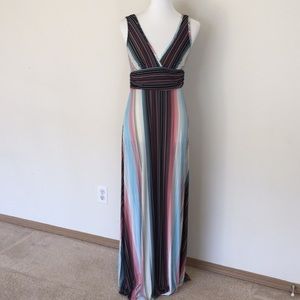 Body central tank v neck maxi dress
